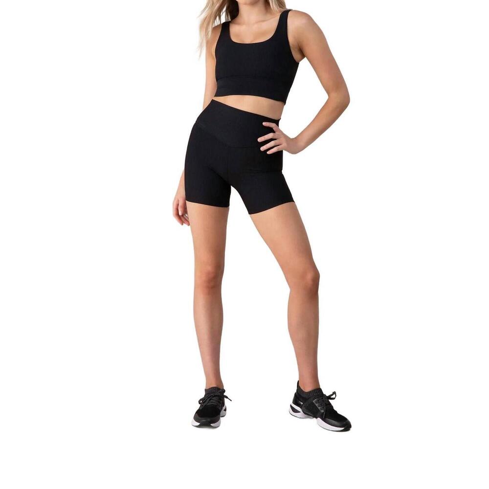 NEW BLOCH 5” ribbed biker shorts in ebony